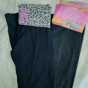 Victoria's Secret PINK Leggings - Black and Multicolor